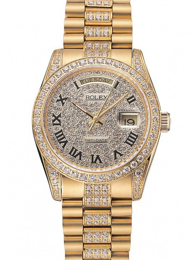 Superclone Rolex Day-Date 37mm Gold Dial 1453956 Superclone Rolex Day-Date 37mm Gold Dial 1453956